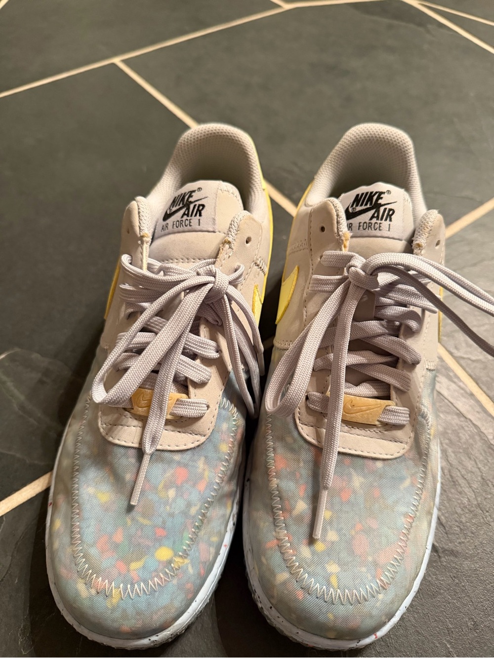 Nike Air Force 1 Low Top Sneakers in Pastel Multi and Light Gray